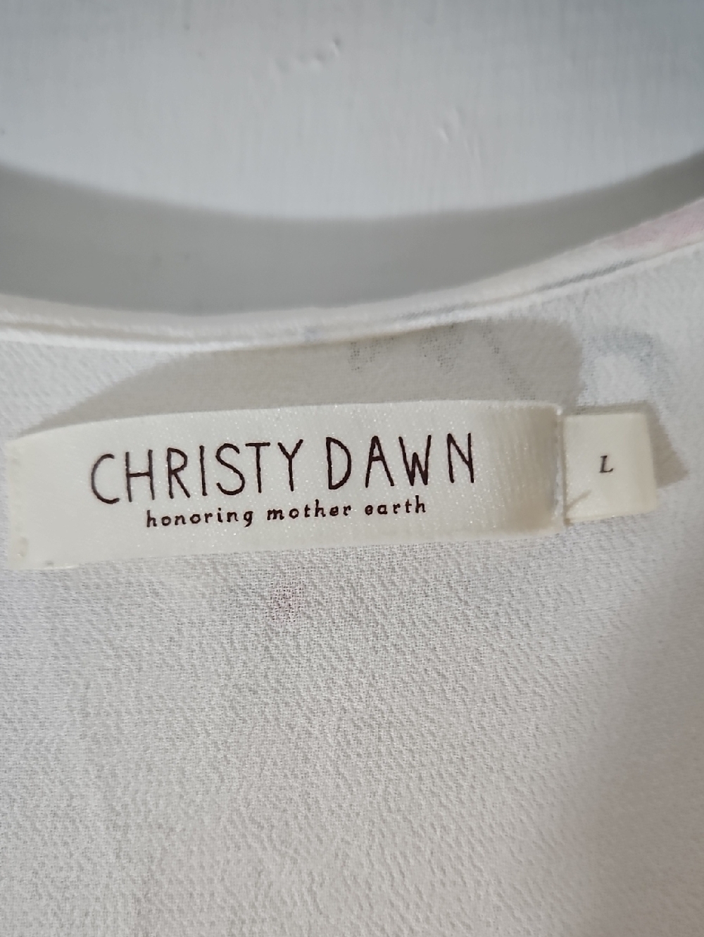 Christy Dawn White Floral Button-Front Midi Dress with Ruffle Collar - Picture 4 of 7